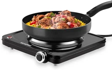 Hot Plate, 1500W Portable Electric Stove, Single Electirc Cooktop,Portable Burne