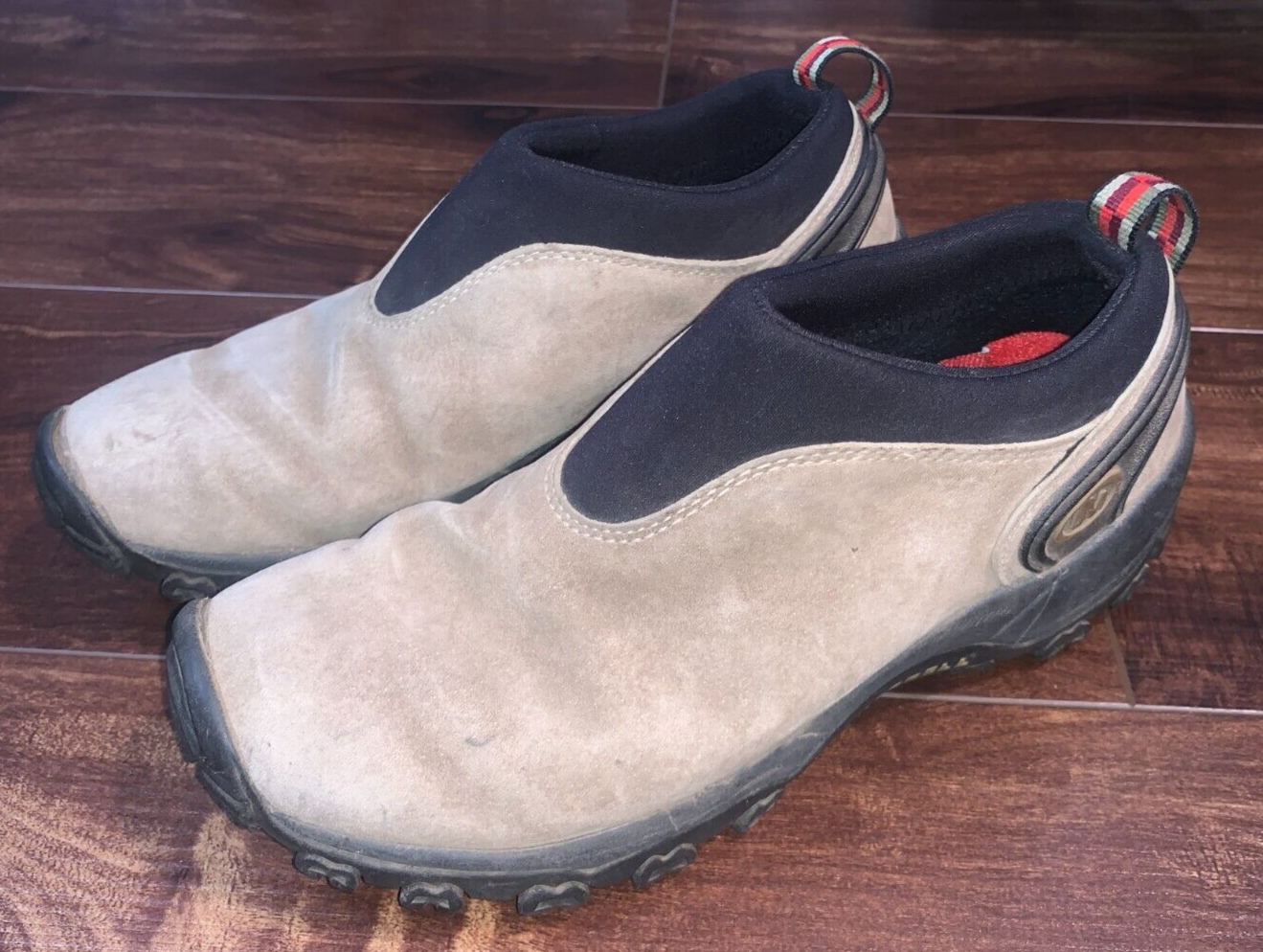 Scarpe da campeggio escursionismo Merrell SATELLITE Jungle Mocs da donna taglia 8 5 in pelle talpa