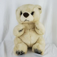 Vintage Russ Yomiko Polar Bear White Fur Suede Paws With Tag 15"