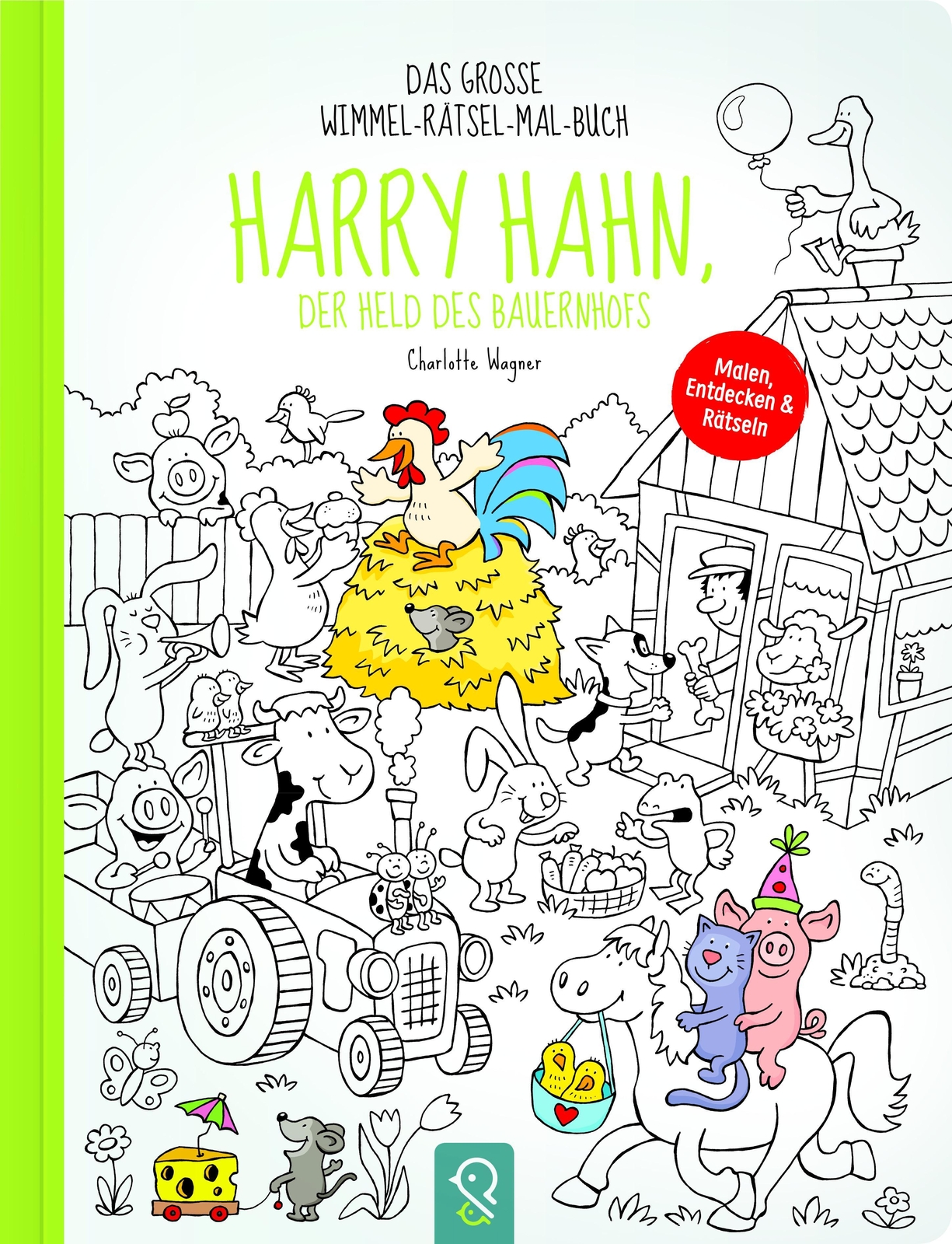Thumbnail - Harry Hahn, Der Held Des Bauernhofs | Das Große Wimmel-rätsel-mal-buch