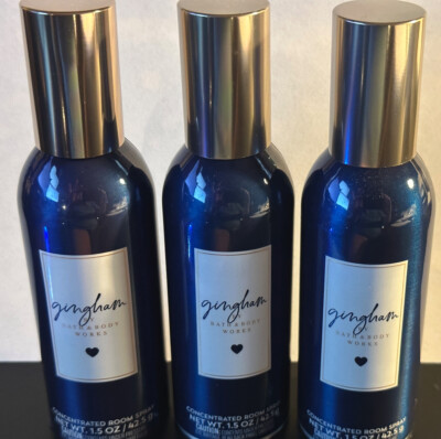 3x Bath & Body Works GINGHAM Concentrated Room Spray Air Fresh FREE SHIP