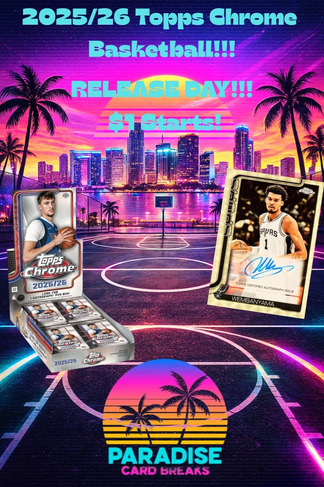 2025 TOPPS CHROME BASKETBALL RELEASE DAY!!! $1 Start Breaks!