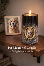 Personalized Pet Memorial Candle with Photo Frame
