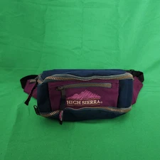 High Sierra Waist Pack Forest Green Plum Pink Adjustable Waistband Unisex
