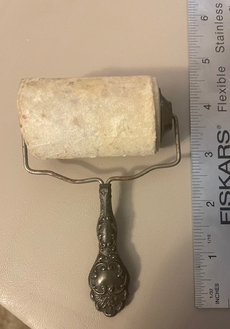 Sterling silver vintage ink blotter/roller — a gorgeous pre-ballpoint desk relic that most people under 50 have never seen in person.