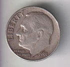 1961-D ROOSEVELT DIME 10¢ DENVER 90% SILVER COIN UNITED STATES MINT