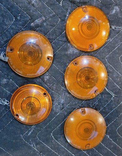 Lot of 5 Harley Davidson Turn Signal Amber Lenses Lens Covers