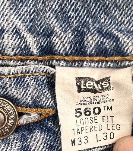 Men’s Levi’s 560 Loose Fit Tapered Leg W33 X L30 - Picture 4 of 4