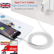 USB C to C Charger Cable, Type C to Type C Fast Charging Lead iPhone, 1M, 2M