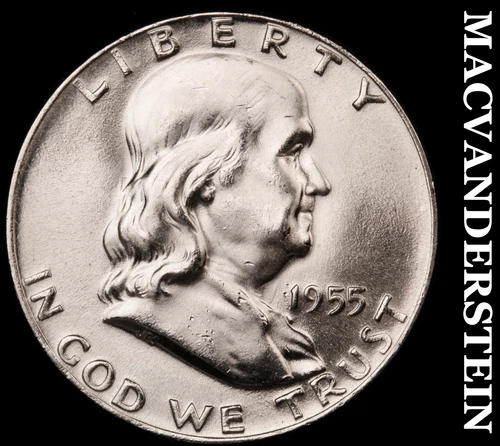 1955 Silver Franklin Half Dollar-Choice Gem BU Lustrous No Reserve #i2925