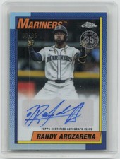 2025 Topps Chrome Update Randy Arozarena Autograph Card #/35 #90CUA-RA