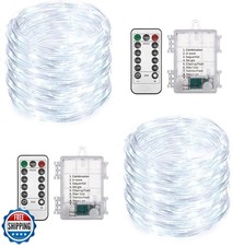 2 Pack Total 200 LED Fairy Lights Battery Operated String Lights with Remote