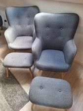 Wohnzimmersessel mit Hocker
