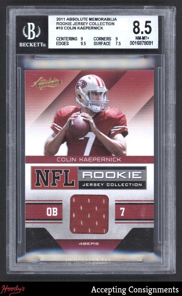 Colin Kaepernick Panini Absolute Memorabilia Rookie Jersey Collection #10 Base