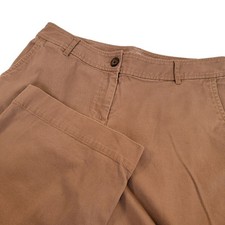 J Jill Cropped Pants Stretch Size 12 Pockets Brown
