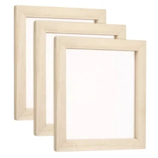 3pcs Silk Screen Printing Frame, 7.9x7.9 Inch Wood with 160 White Mesh DIY