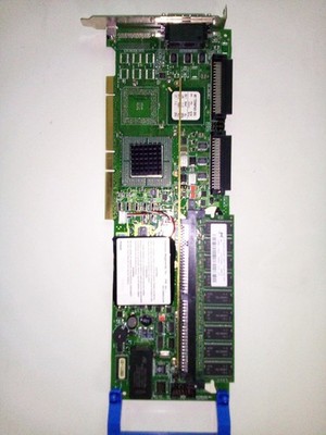DELL AMI 044TXF PCI DUAL CHANNEL SCSI RAID CONTROLLER, SERIES 467 REV-C3, W/BAT