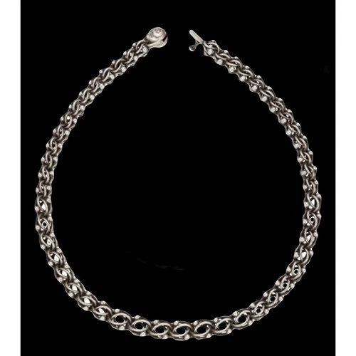 Antonio Pineda Taxco Mexico Silver Modernist Rings and Planets Link Necklace