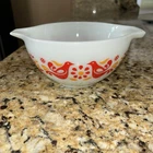 Vtg Pyrex 441 1-1/2pt Friendship Cinderella Red Orange Birds Etc. Mixing  Bowl