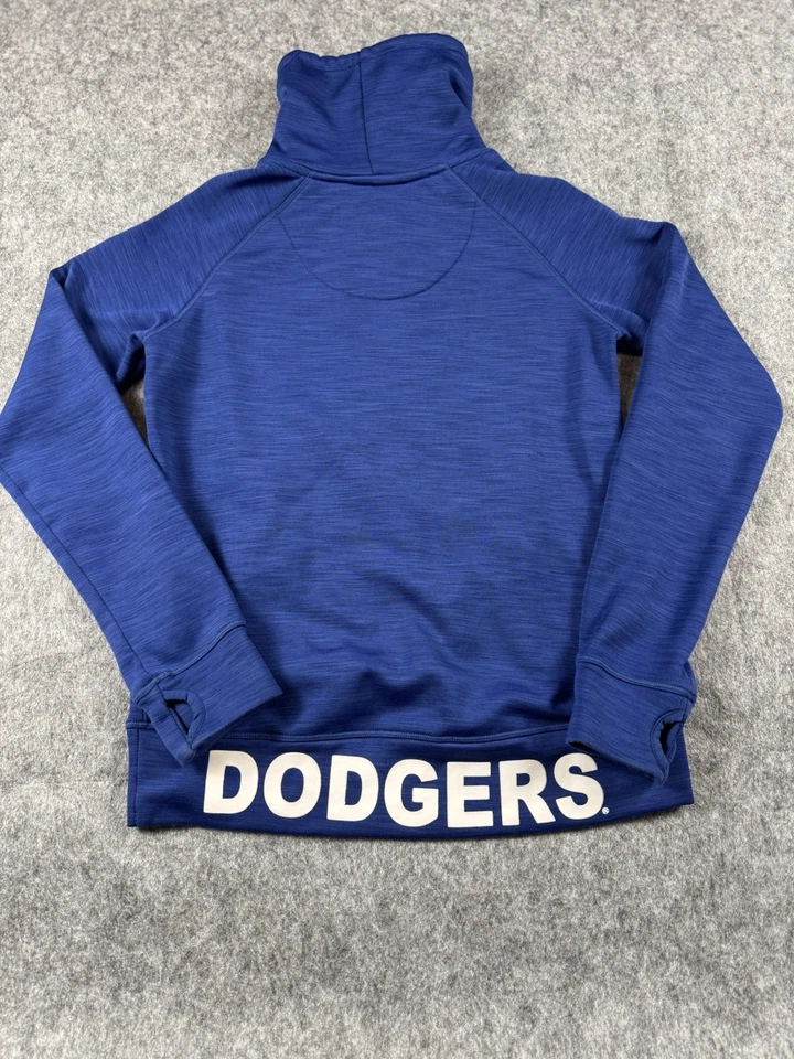 Pullover pequeño para mujer LA Dodgers - delantero 47 oficial MLB - agujeros para el pulgar Foto 2 de 4