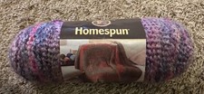 1 Skein Lion Brand Homespun Yarn MIXED BERRIES Purple 6 oz