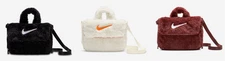 Nike Mini Faux Fur Crossbody Bag Black/White/Wine Nike genuine -Free Shipping