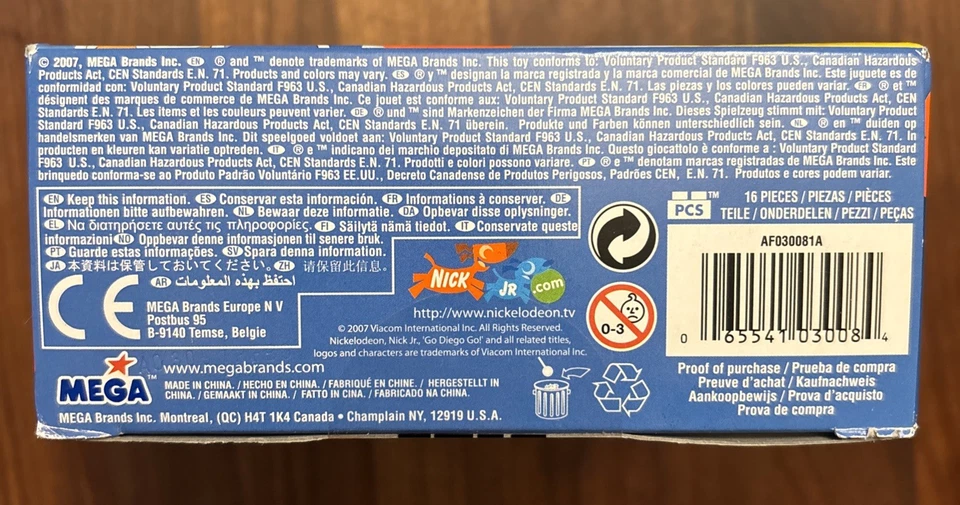 Mega Bloks Go Diego Go Baby Penguin Building Blocks Set 2007, New - Image 4 of 4