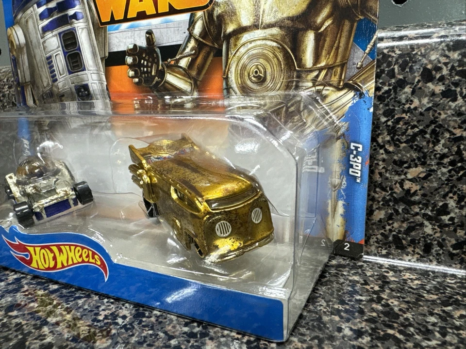 Star Wars 2014 Hot Wheels C-3PO и R2-D2 персонаж автомобиля 2-Pack ~ новый ~ - Изображение 4 из 4