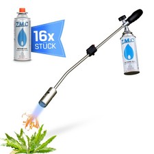 Weed Killer Weed Burner Weed Cleaner Roof Burner + 16 Gas Cartridges