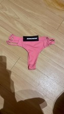 Ladies Peached Pink Strappy Thong Bikini Bottom - Size 10 - BNWT