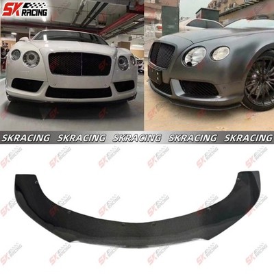 Front Bumper Lip For 13-15 Bentley Continental GT V8 Carbon Fiber/Unpainted FRP