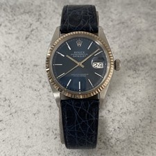 1973 Rolex Datejust Oyster Perpetual 1601 Swiss Vintage Blue Dial Watch
