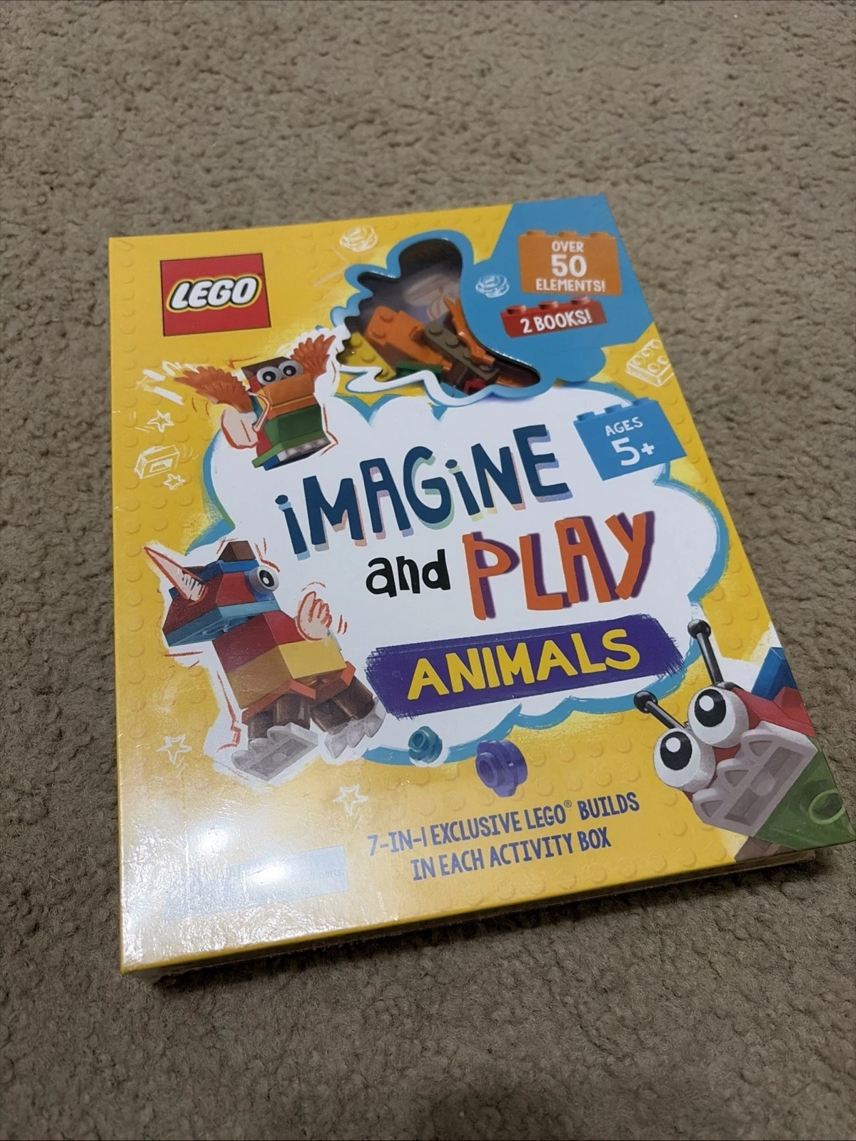 LEGO Imagine And Play Animals Over 50 Elements Two Books Activity Box NEW