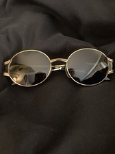 Vintage Rochas Paris MOD 9036 Col.04 Oval Gold Black Unisex Sunglasses