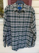 Vintage Men's Towncraft Wrinkle Free Green Plaid Shirt  L VGC READ DESCRIPTION