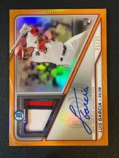 Luis Garcia 2021 Bowman Chrome Rookie Auto Relic RPA Orange Refractor /25