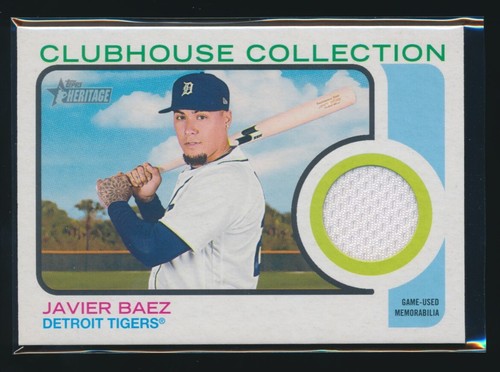 2022 Topps HERITAGE Clubhouse Collection -JAVIER BAEZ (Detroit Tigers)
