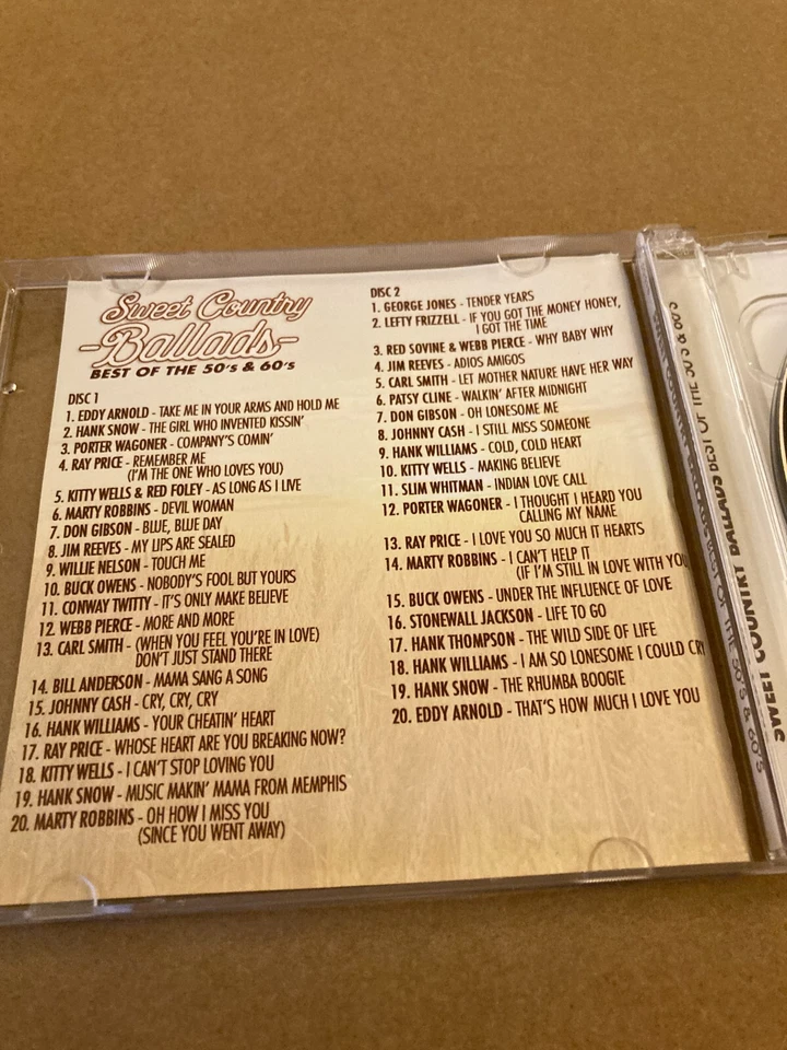 40 Songs Sweet Country Ballads Best of the 50's & 60's (CD, 2018, Imperitone UK) Foto 3 de 4