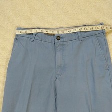 IZOD saltwater pants Men's Flat Front Straight Fit Chino blue 32x32