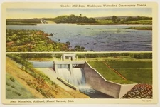 Charles Mill Dam Muskingum Watershed Conservancy Dist. Mt. Vernon Ohio Postcard