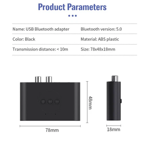 Bluetooth 5.2 Receiver NFC 3.5mm AUX RCA Wireless Audio Adapter for Home Stereo - Picture 6 of 7
