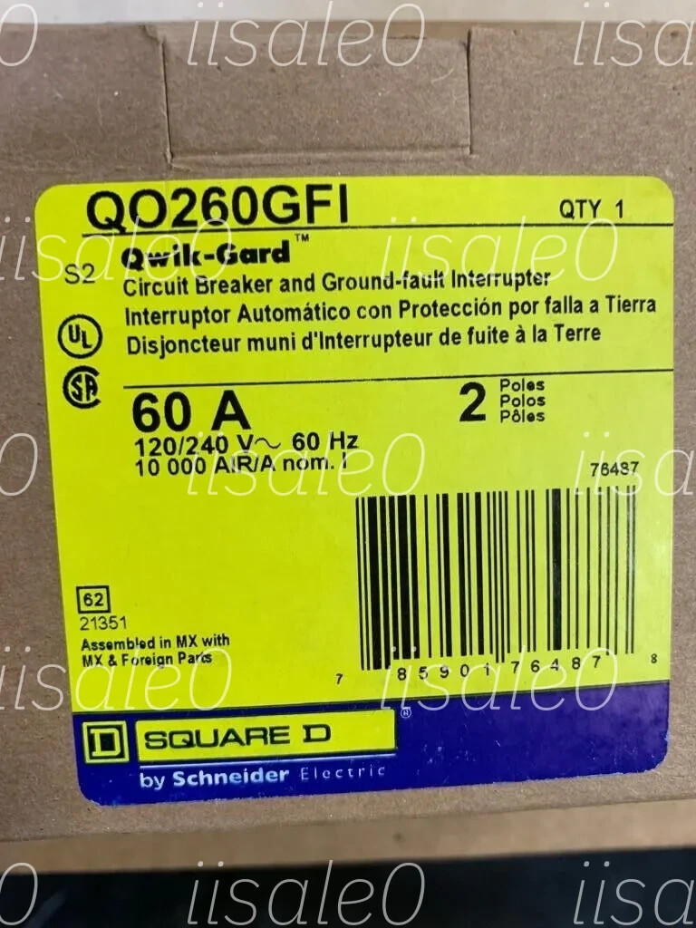 Interruttore GFCI Square D QO260GFI 2 Poli 60 Ampere - Nuovo - Foto 11