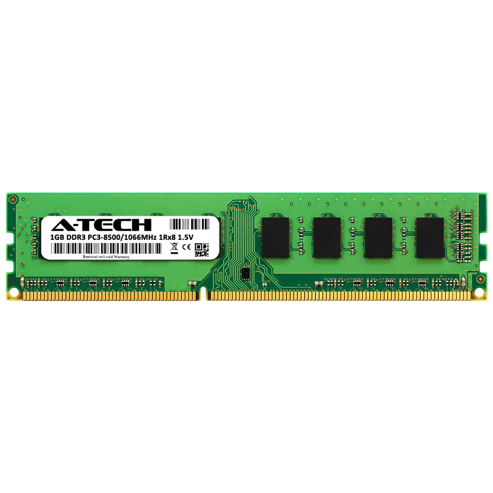 1GB DDR3-1066 DIMM Micron MT8JTF12864AY-1G1 Equivalent Desktop Memory RAM - Image 2 of 2