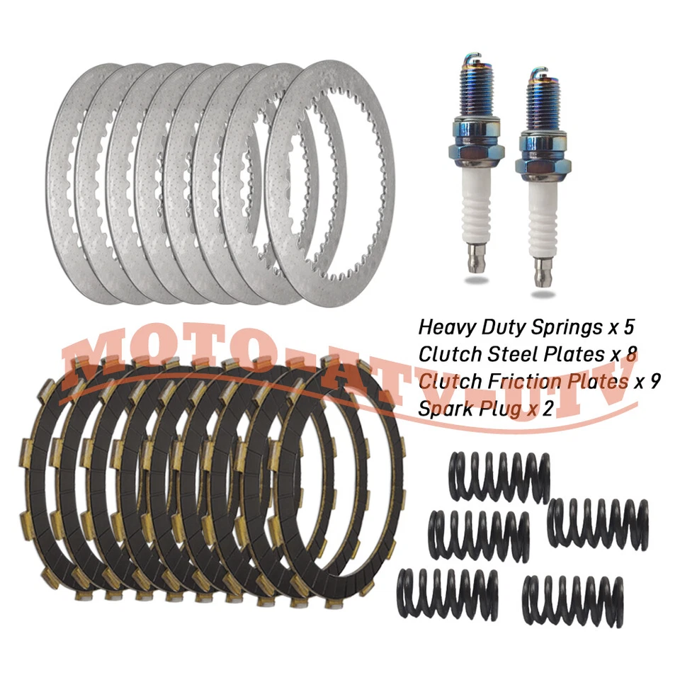 Clutch Friction Steel Plates Kit & Spark Plug for Suzuki Intruder VL1500 1998-09 - Изображение 2 из 4