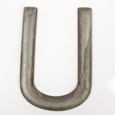 U, Alu Fassaden Werbe Buchstabe Reklame 50er Jahre vintage alte Wand Deko #2