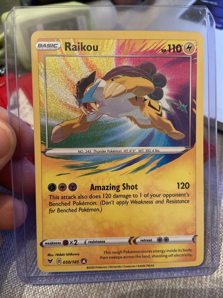 raikou pokemon card amazing rare - - 050/185 - Vivid Voltage - he or she chooses 1 of them and switches it with the Defending Pokmon Raikou V 048 - Holofoil