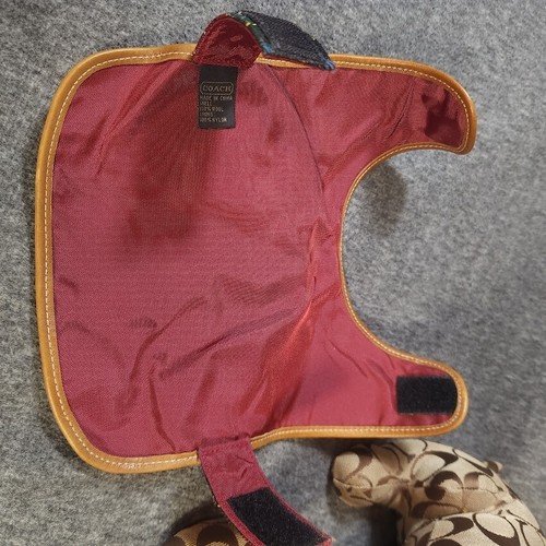 COACH Monogram Stuffed Signature Toy Dog Plaid Coat Limited 12” No Collar - Picture 15 of 17