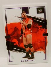 LA KNIGHT #1 /5 PURPLE SMACK DOWN WWE IMPECCABLE PANINI 2023