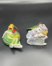 VINTAGE 1980's Jim Henson Muppets Kermit or Miss Piggy Ceramic Ornaments Pick 1