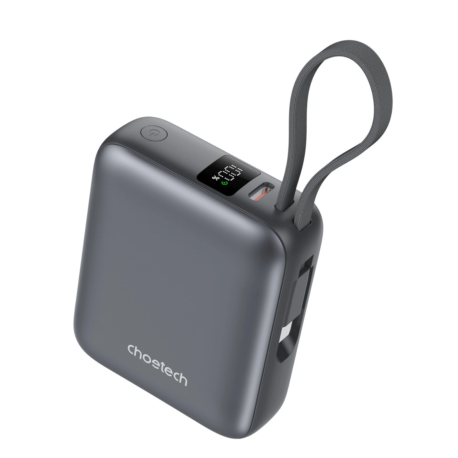 Power Bank B832-GY CHOETECH Mini 10000mAh 35W con pantalla y cable integrado